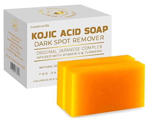 Barras de jabón eliminadoras de manchas oscuras de ácido kójico con vitamina C, retinol, colágeno, tómero, original #1 infundido con ácido