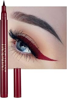 DekRion Liquid Eyeliner, Eyeliner Liquid, Long-lasting Colored Eyeliners, White Black Red Brown Green Purple Waterproof High-pigmented Colorful Eyeliners for Eye Makeup,1PC