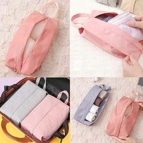 Miniatura 5 de Paquete de 3 bolsas organizadoras de calcetines de viaje con asa de cremallera, ropa interior de compresión, mini bolsa de almacenamiento para cubos