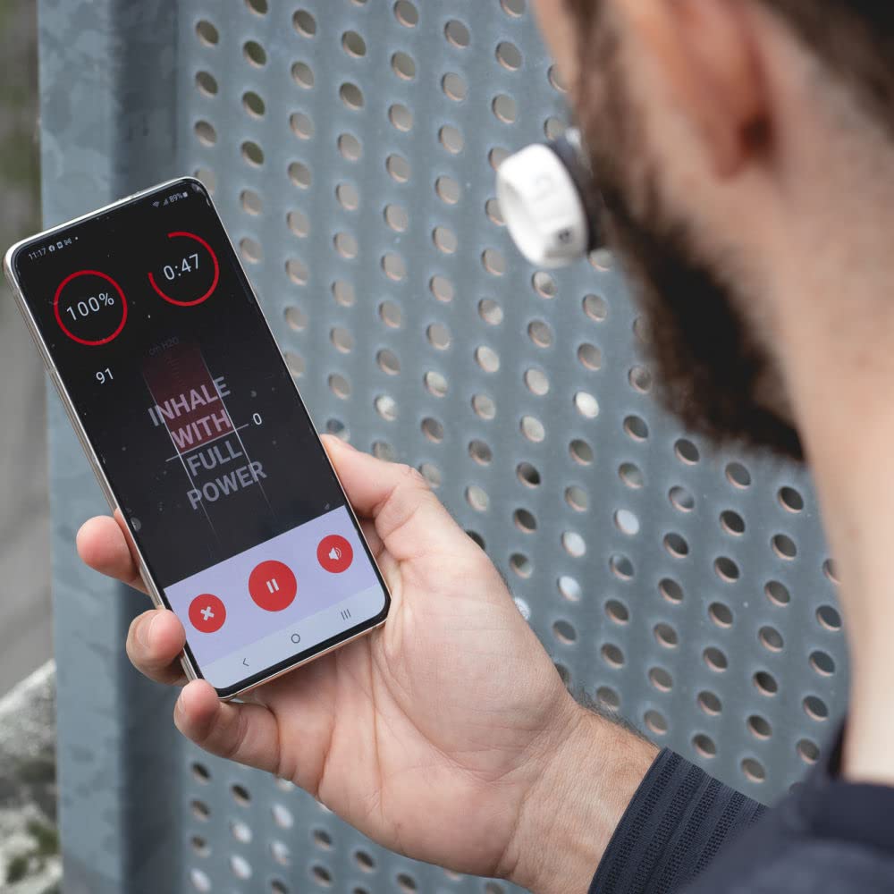Airofit Pro 2.0 : Entraîneur Respiratoire & Application de Respiration Guidée | Améliore la Capacité Pulmonaire et Le Bien-être Général | Excellent pour Les Sportifs