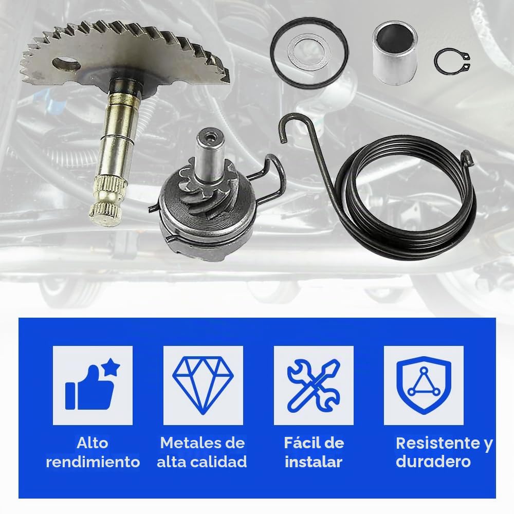 Piñón de Arranque de Pedal de Arrastre, Kit de Eje de Arranque, Conjunto de Engranaje Arranque, Juego de Revisión de Pedal de Muelle para GY6 50CC 80CC 90cc 139QMB Motors Scooter