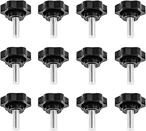 2 Manopole Triangolari Per Tosaerba - Con Viti E Dadi, Nero