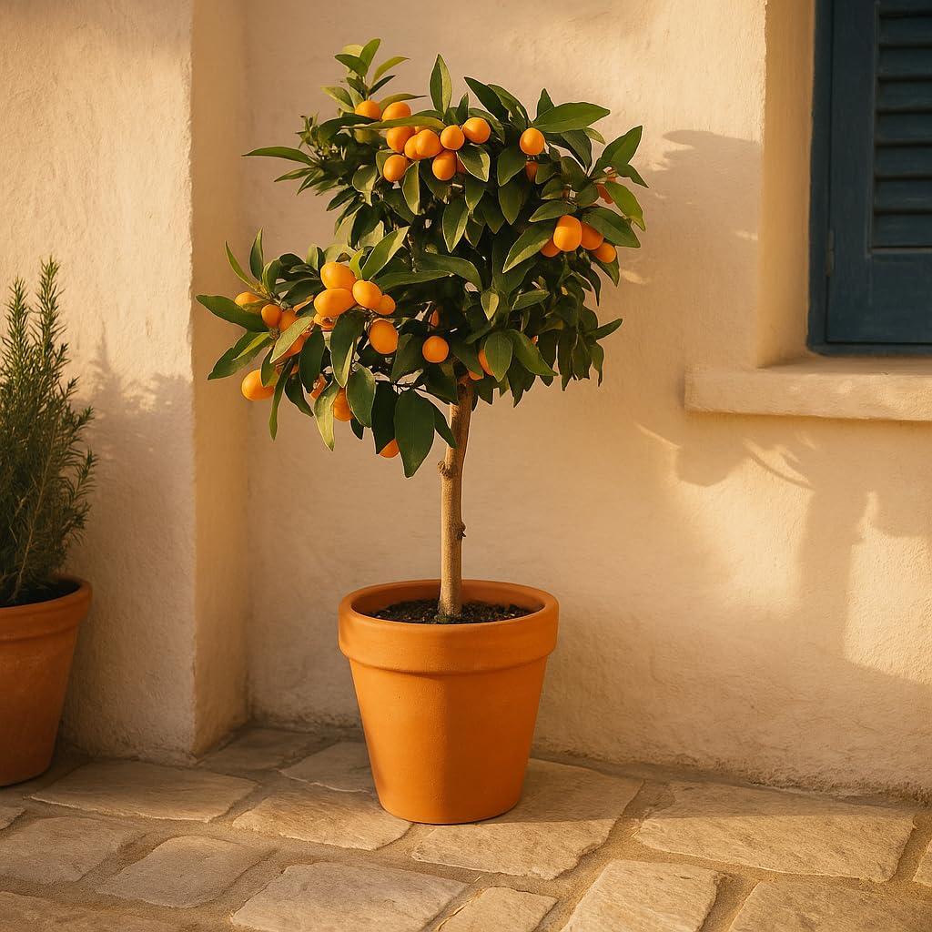 Garden Center Shop | Kumquat en Maceta 80 cm | Naranjo Chino Fortunella Japonica | Frutal Decorativo | Ideal para Jardín, Terraza o Interior
