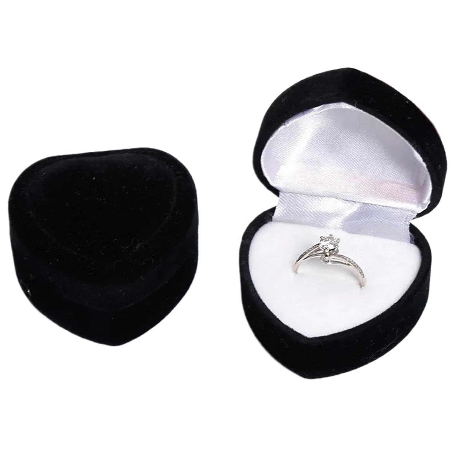Ring Box Engagement Ring Boxearring Box Small Jewellery Organiser Boxes For(Black)