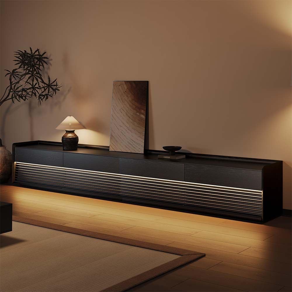 POVISON Fully-Assembled Mid-Century Modern TV Stand