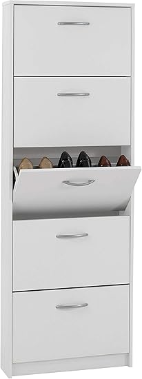 Guardaroba Ingresso Atena Con Specchio - Legno Laminato, Scarpiera, Ripiano, 68x200x35 Cm - Foto 3