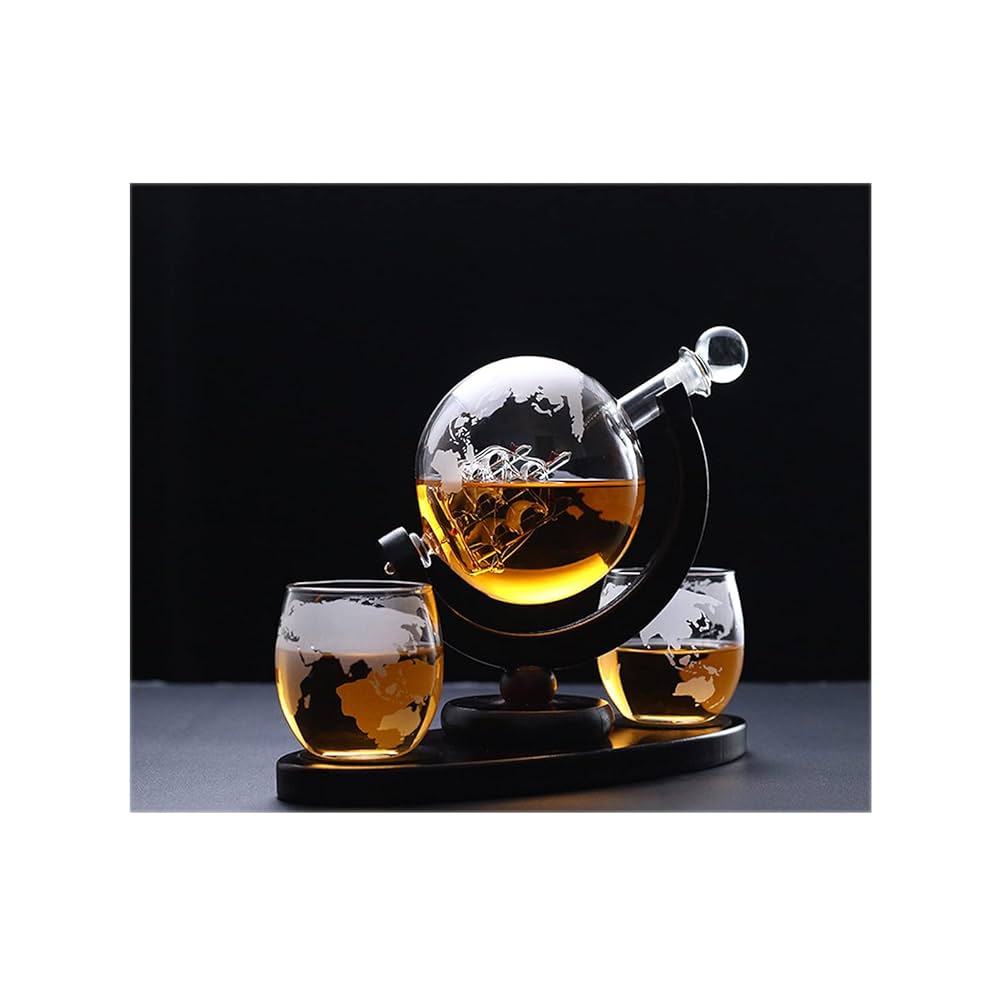 ウイスキーグローブデカンタセット　ワイン　デキャンタ Amazon.co.jp: WJY グローブ ウイスキー デキャンタ セット