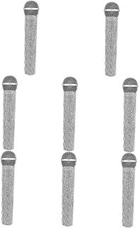 ibasenice 8pcs Simulation Microphone echo mic toy plastic microphone singing machine childrens toys handheld microphone toy's for kids Diamond-studded Simulated Microphone Model alloy flash