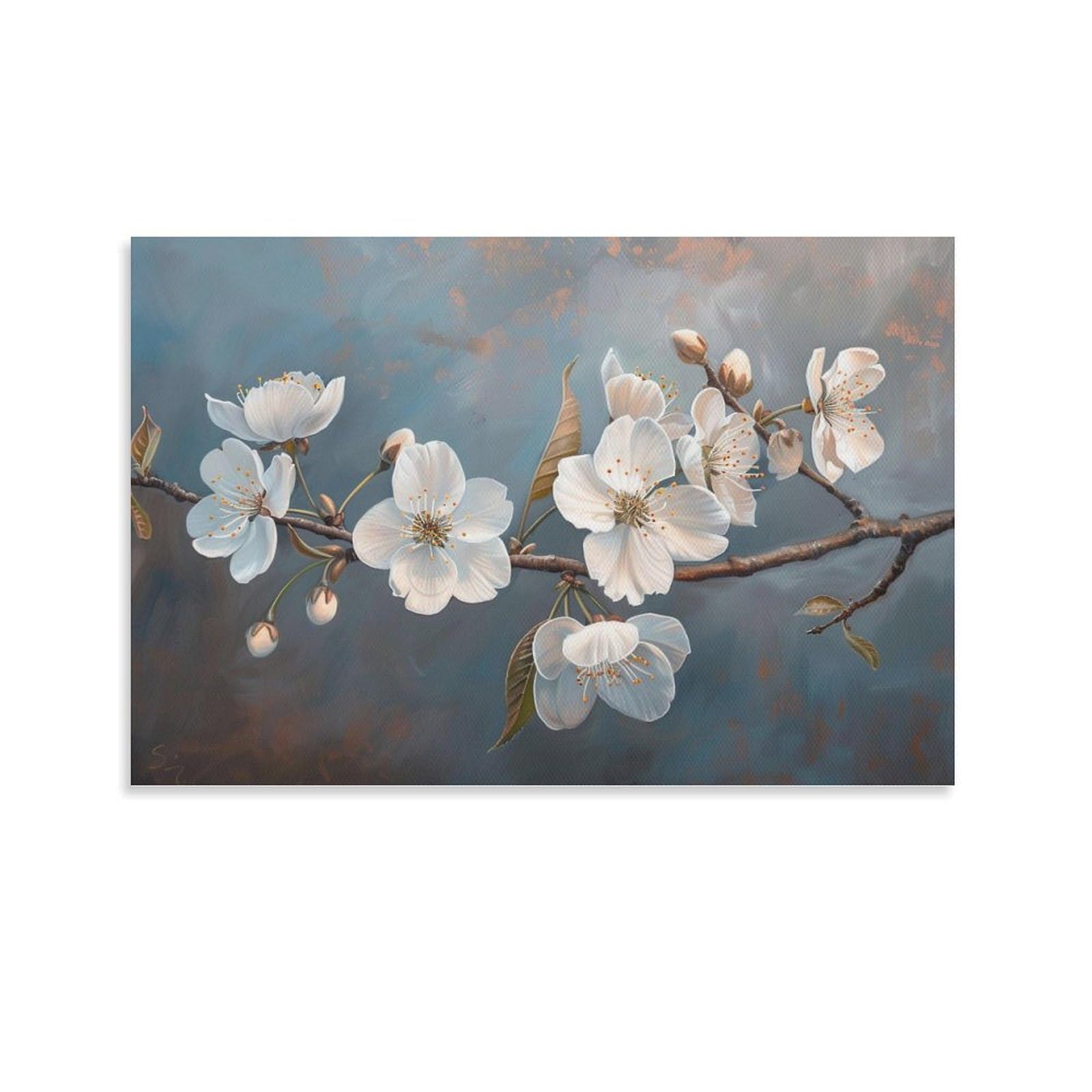 Amazon.co.jp: 絵画 芽吹く桜インテリア 絵画 魅力的な花 ボタニカル