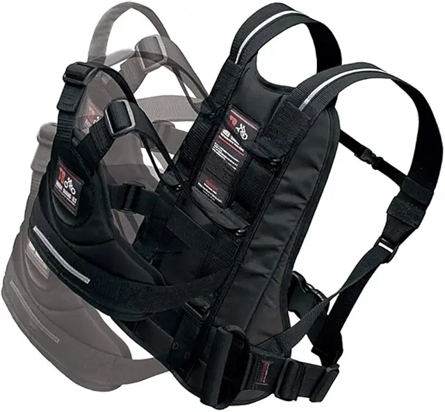 Kids Motorcycle Safety Belt with Handles - Reflective Black Motor Harnas
