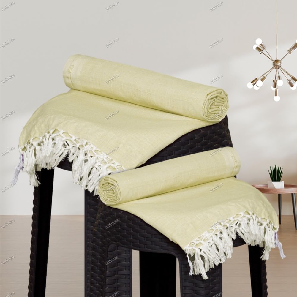 Couette Bhagalpuri en coton bio fait main Khes couvre-lit uni couverture 127x228 cm