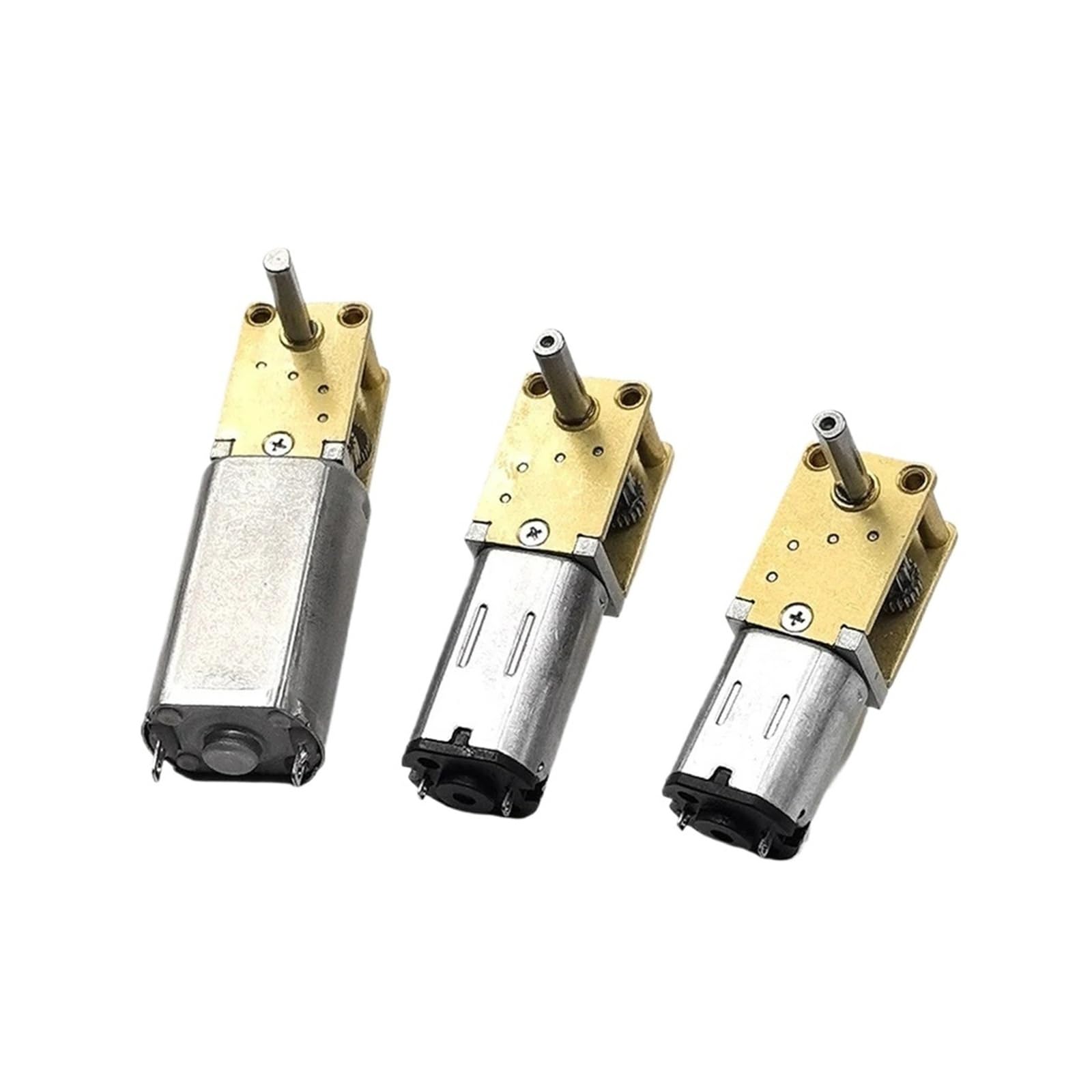 Moteur à engrenage vis sans fin DC 3V-12V, vitesse lente, boîte de vitesses entièrement métallique, double arbre en forme T(050 Motor,(E) 34RPM-136RPM)