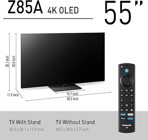 Miniatura 3 de Panasonic Serie Z85 (Modelo 2024) 55 pulgadas OLED 4K Ultra HD Smart Fire TV, Dolby Vision IQ, HDR10+ Adaptativo, tasa de refresco de 120Hz - 55Z85AP