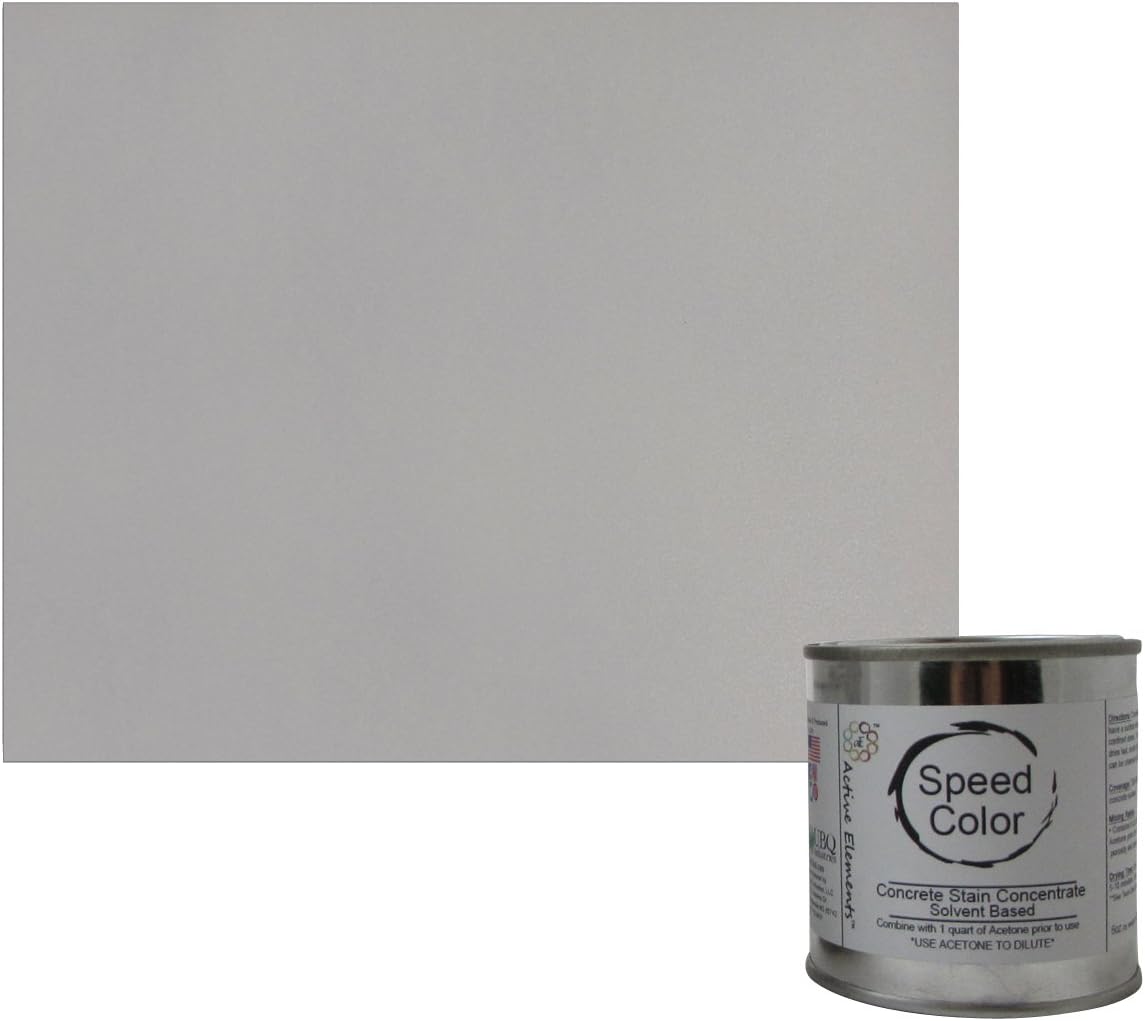 Professional Fast Drying Concrete Stain - Easy to use! Speed Color Acetone Dye - Smoke 32oz