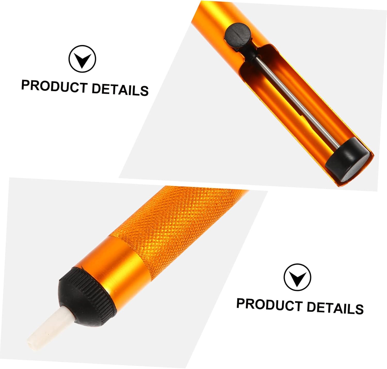 WOONEKY 3pcs Solder Sucker Tool Set Manual Desoldering Pump with Strong Suction Lightweight Aluminum Solder Remover for and Pcb Repair