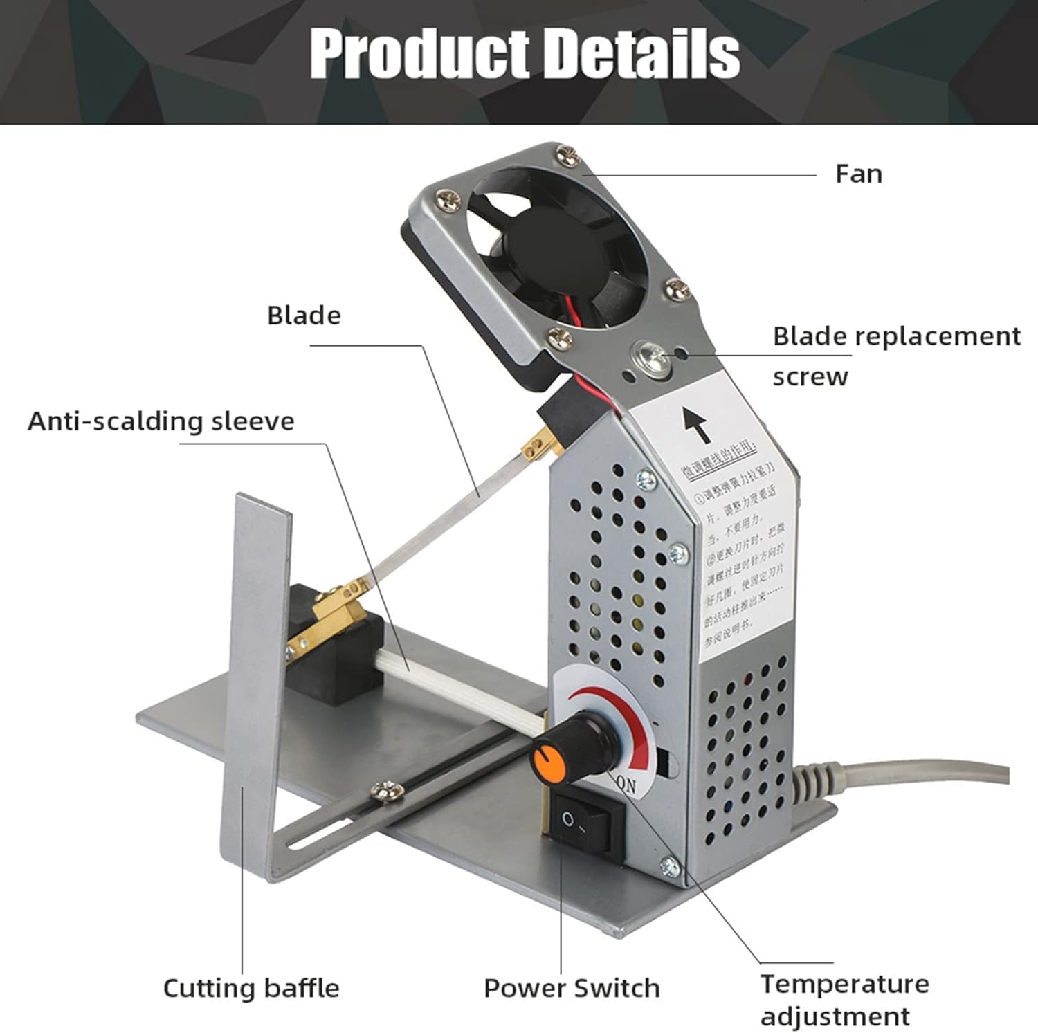 Electric Rope Cutter, Hot Knife Rope Cutter Fabric Foam Ribbon Tape ...
