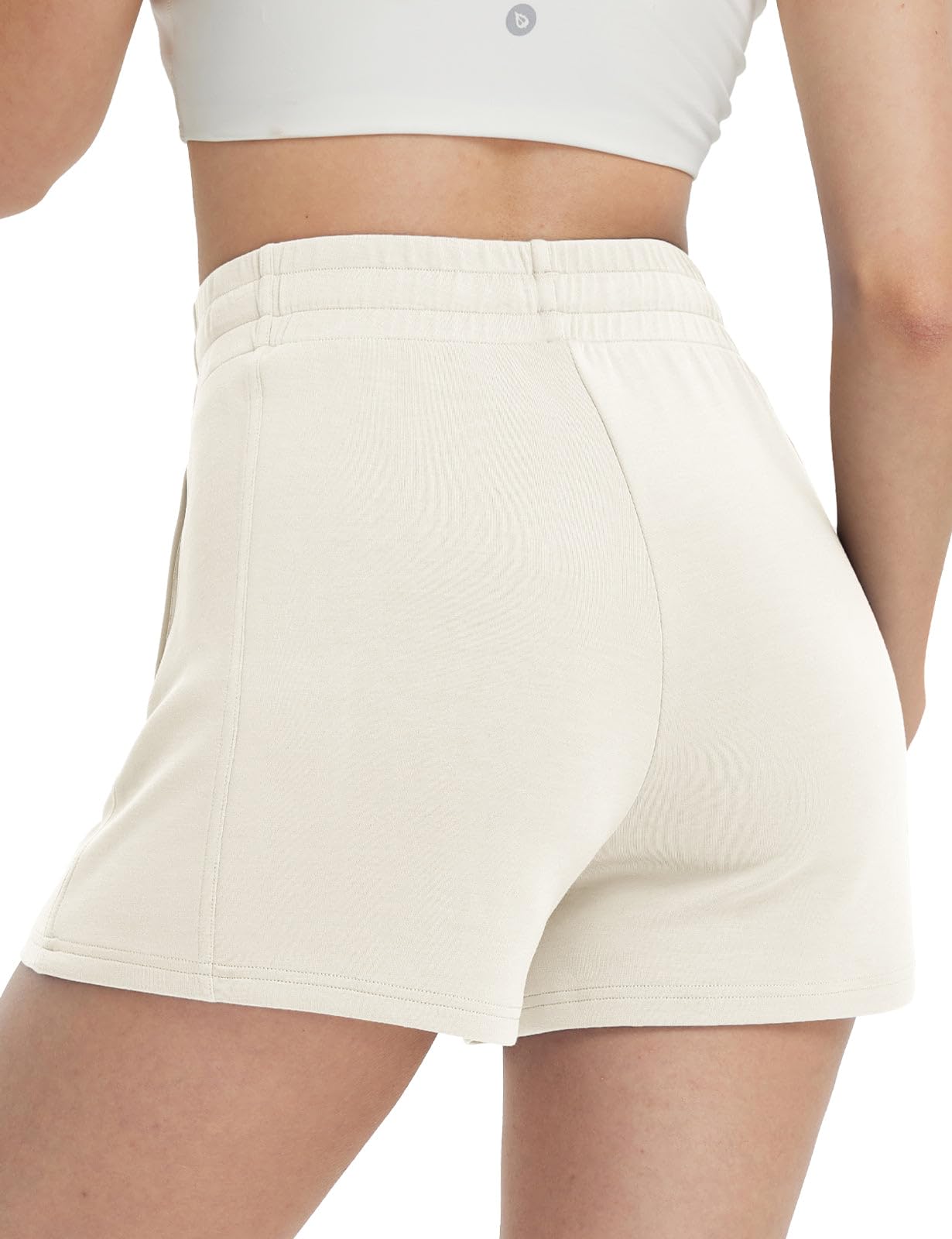 baleaf Womens 12" Long Bermuda Shorts Knee Length Cotton Athletic Shorts Sweat Casual Lounge Walking Summer