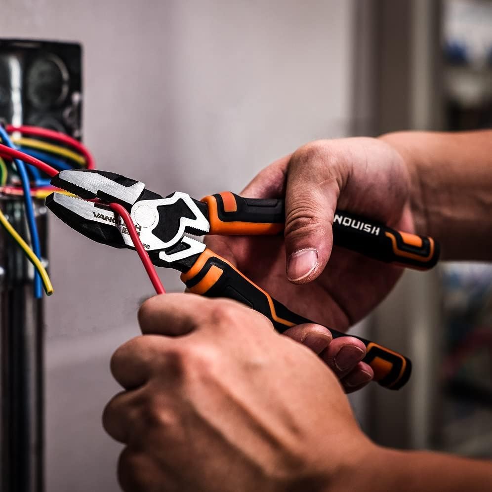 Miniatura 8 de VANQUISH Alicates Linemans de 7 pulgadas Alicates Linesman de alto apalancamiento con diseño de corte lateral (3162)