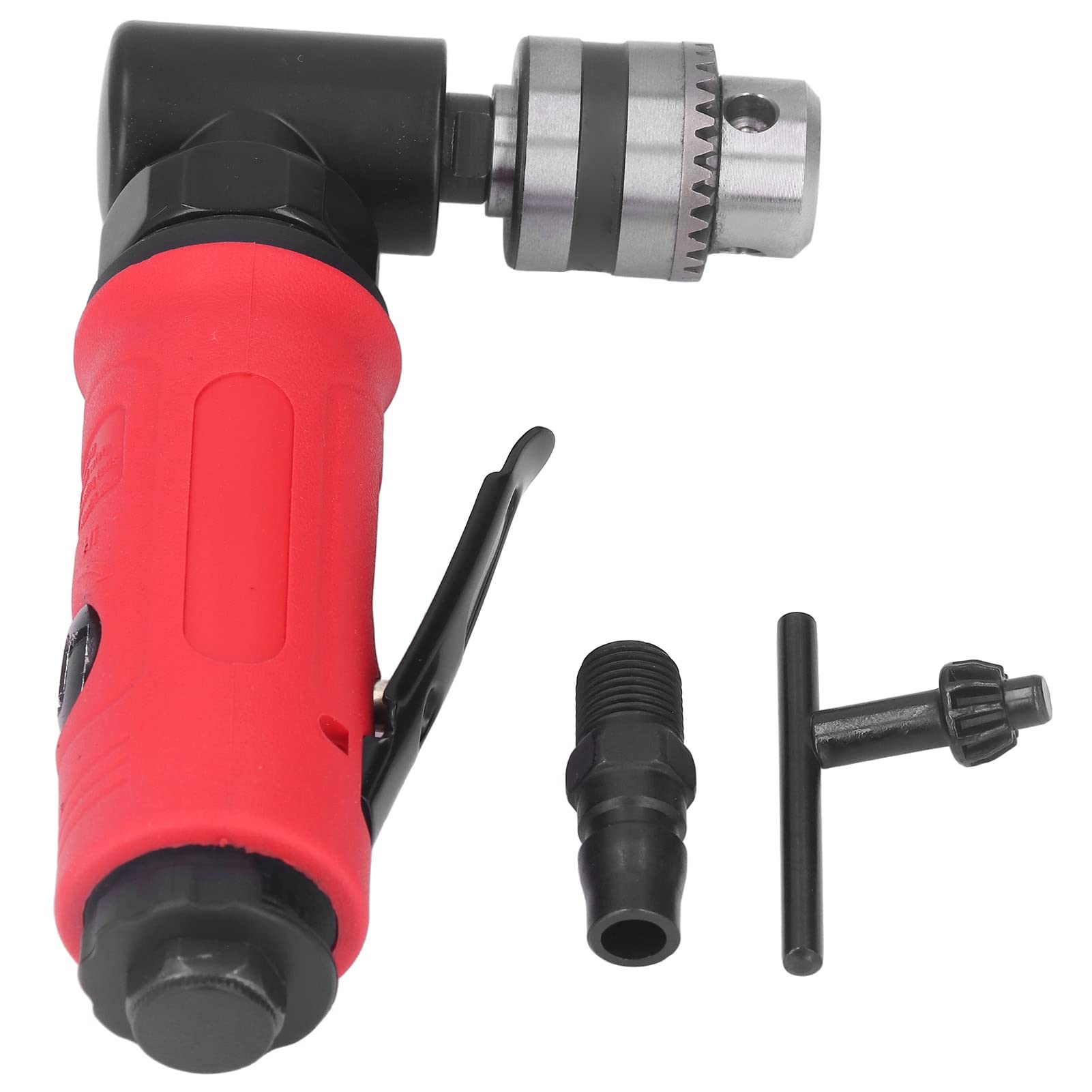 Trapano Pneumatico Industriale, Gomito a 90° Resistente all'usura 1/4 di Pollice Trapano Pneumatico a Bassa rumorosità 15000 Giri/min con Blocco di Sicurezza Integrato per