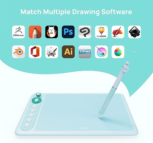 Miniatura 7 de Parblo Intangbo X7 - Tabletas gráficas de 7.2 x 4.5 pulgadas, tableta de dibujo digital con interruptor de modo, 6 teclas personalizadas, lápiz