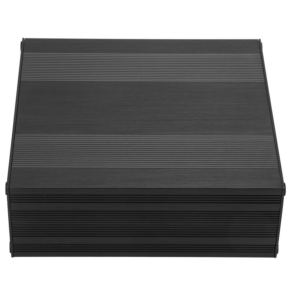 Caja de Aluminio, Caja de Aluminio para Proyectos de Refrigeración Proyecto de Placa de Circuito Electrónica de Bricolaje Negra de Cuerpo Dividido 54x145x150 mm (2Pcs)