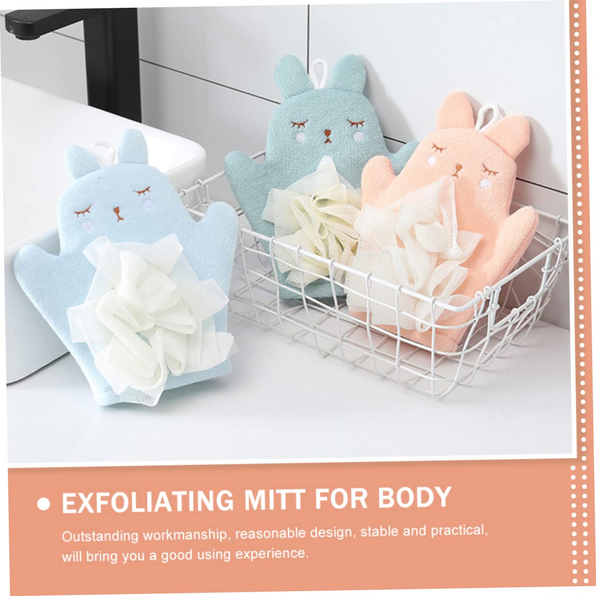 FOMIYES 3 Set Di Guanti Da Bagno Esfolianti Per Il Corpo Guanti Da Bagno Per Spa Guanti Esfolianti Per Un'esfoliazione Delicata E Una Della Bellezza 3 Pezzi*3