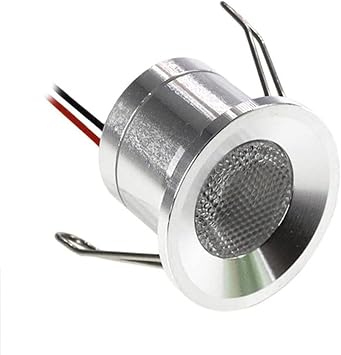 1W Mini Outdoor LED Spotlight, 12V Recessed Ceiling Downlight, IP65 Waterproof Hidden Background Wall Lamp for Cabinet, Display Cabinet Decoration Lighting Warm White 3000k