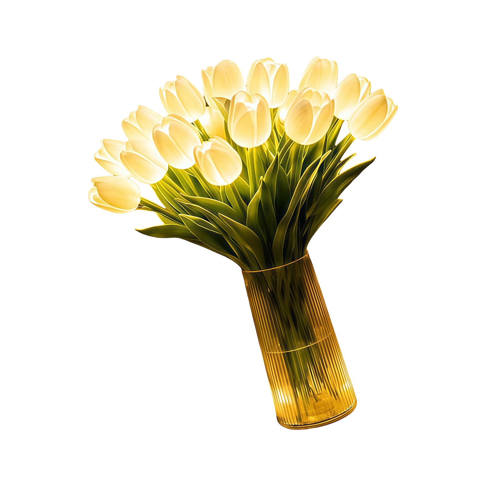 Piceioep Glowing Flower Arrangement of 10 Pieces with Bendable Stems for Gift Giving Wedding Centerpiece Light