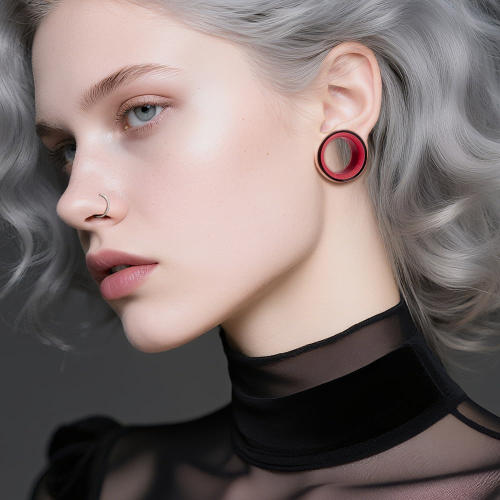Vankula Głowa węża hipoalergiczna stal nierdzewna 0g 2g zatyczki do uszu tunele piercing ekspander nosze moda biżuteria do ciała