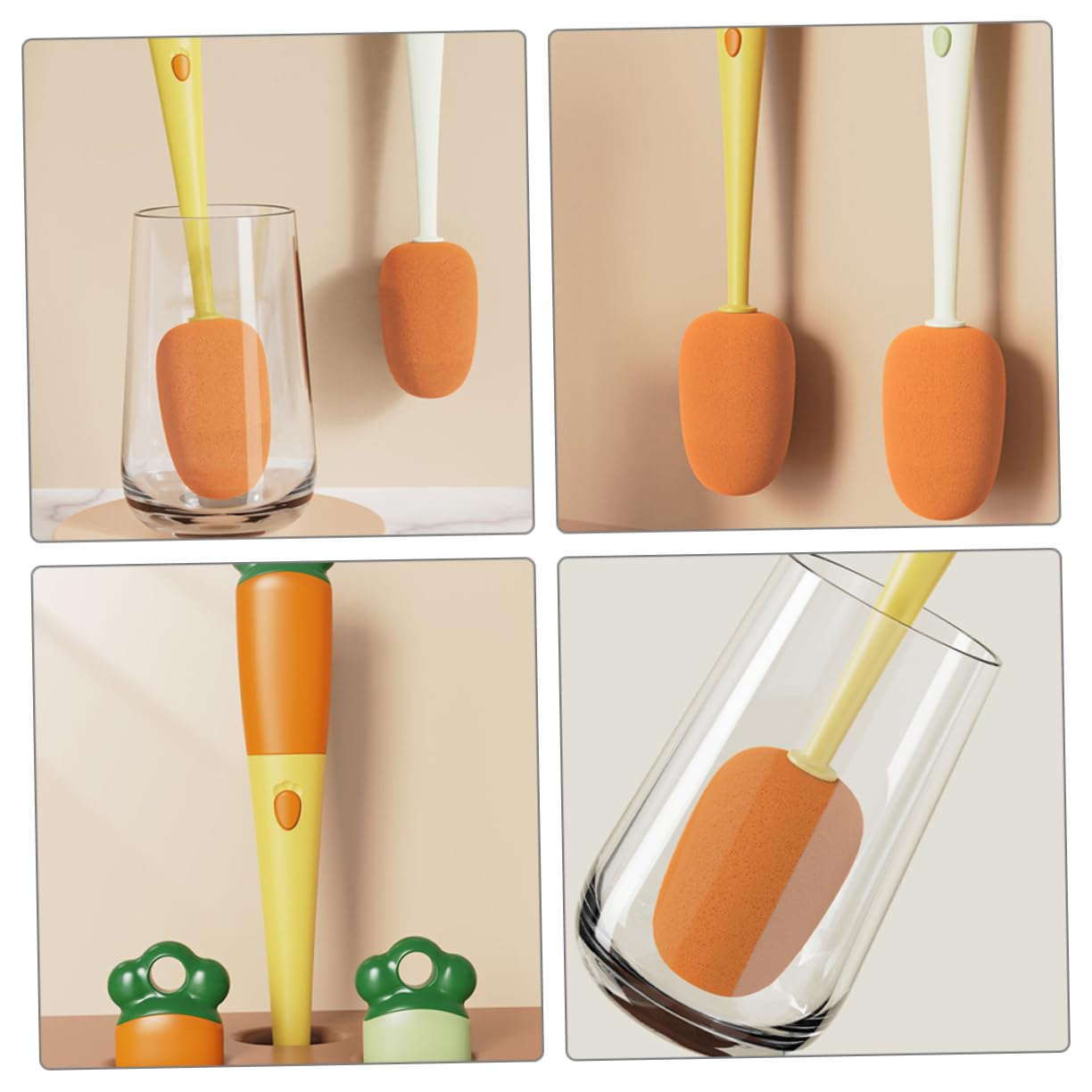 Healvian 8pezzi Spazzole Per Bottiglie Multifunzionale Per Tazze e Borracce Facile Tè Colori