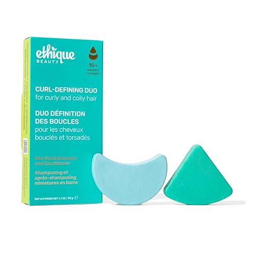 Ethique Beauty Mini Sampler - Juego de barra de champú y acondicionador sólido  Champú y acondicionador definidor de rizos con manteca de karité