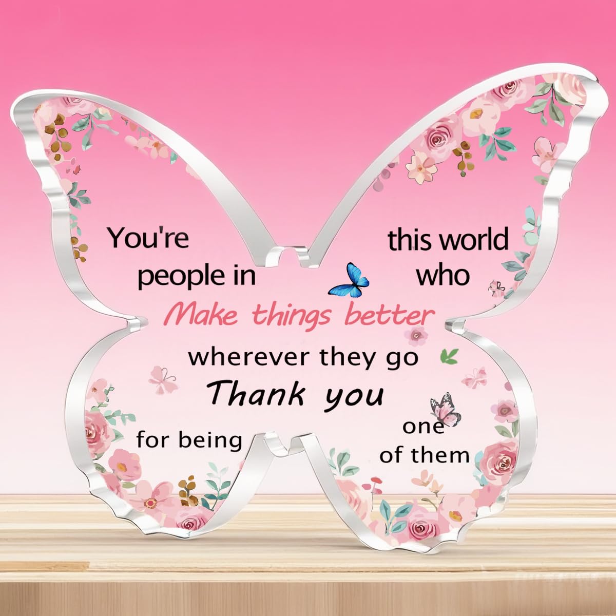 Tovii Women's Gratitude For Colleague Leaving Gifts For Colleagues Thank You Gifts For Butterfly Acrylic Keepsake For Teacher Coworker Boss Volunteer