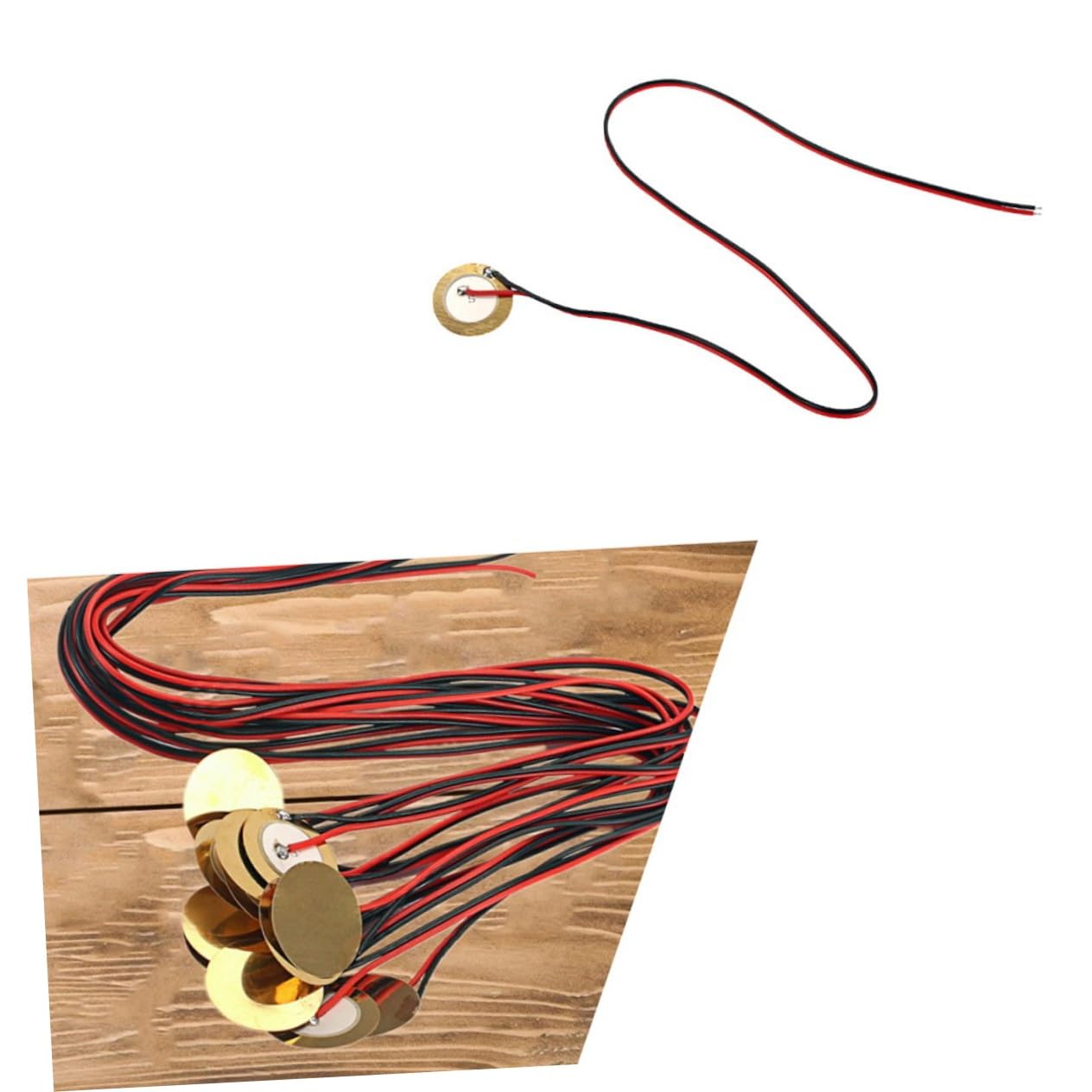 Wakauto 12pcs Piezoelectric Guitar Pickup Replacement for Electric Guitar Pickups Piezo Discs Drum Piezo Sensor Drum