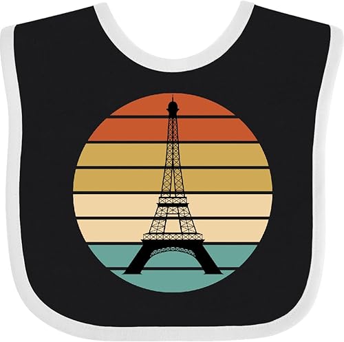 Miniatura 4 de inktastic Babero para bebé Paris Eiffel Tower Retro Sunset