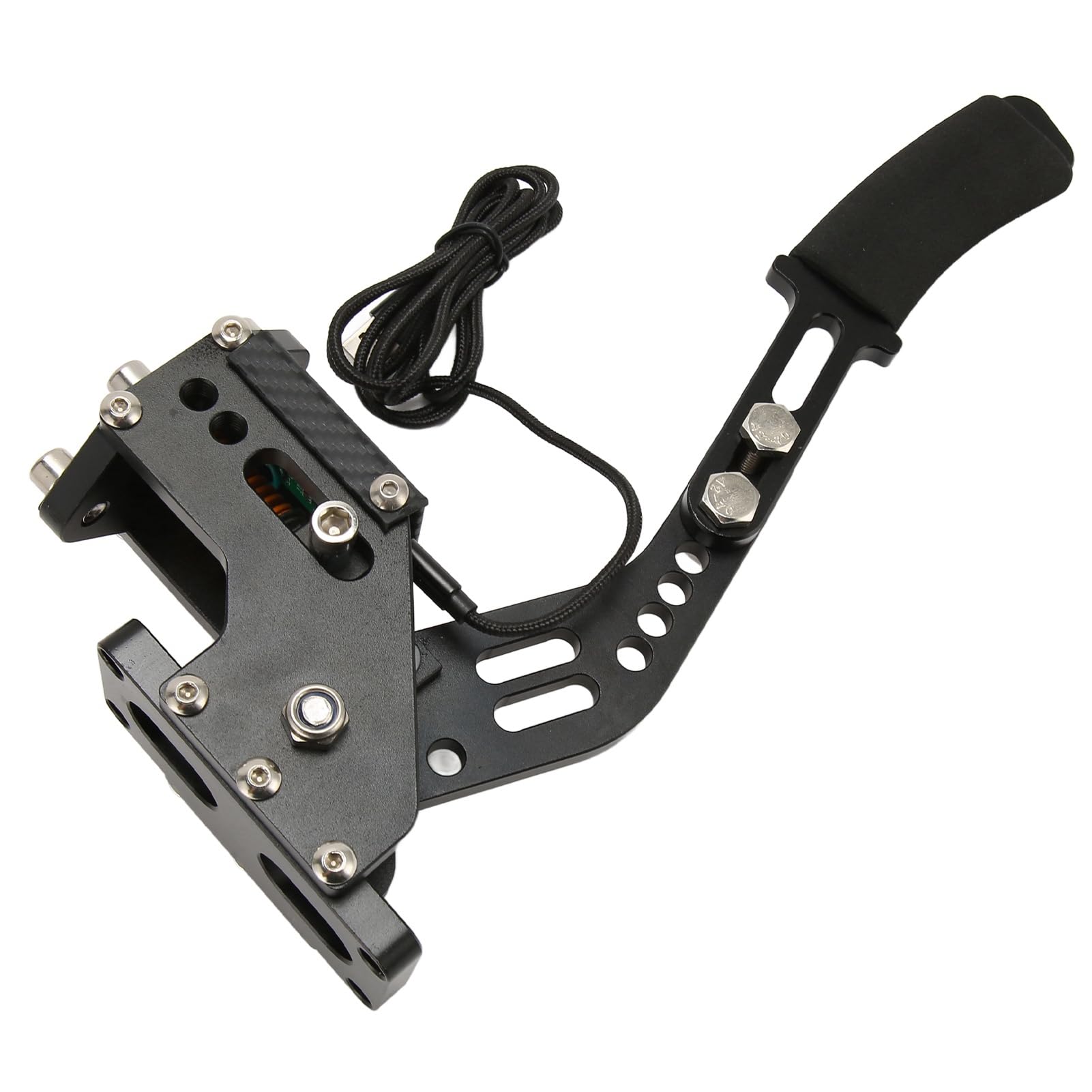 Yinhing Freno de mano USB profesional con sensor Hall, compatible con iRacing y Horizon, diseño CNC en aluminio, respuesta progresiva y conexión plug-and-play para PC y consolas Serie S/X