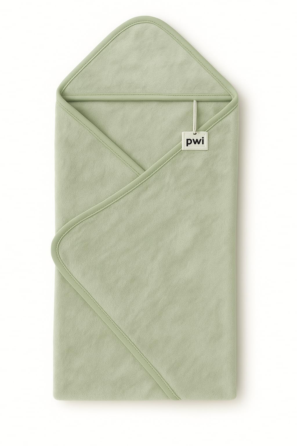 PWI Ultra Soft Baby Wrapper for 0–6 Months | Hooded Blanket | Lightweight & Breathable | Super Cozy Cloudy Fabric | 30x30 Inch (Sage Green)-image-45