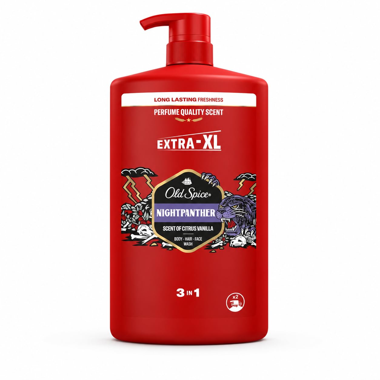 Old Spice Night Panther Men's Shower Gel & Shampoo 1000ml, 3-in-1 Body Hair Face Wash, Long Lasting Freshness, Perfume Quality Fragrance, Deep Cleansing Formula for All Hair Types-image-35