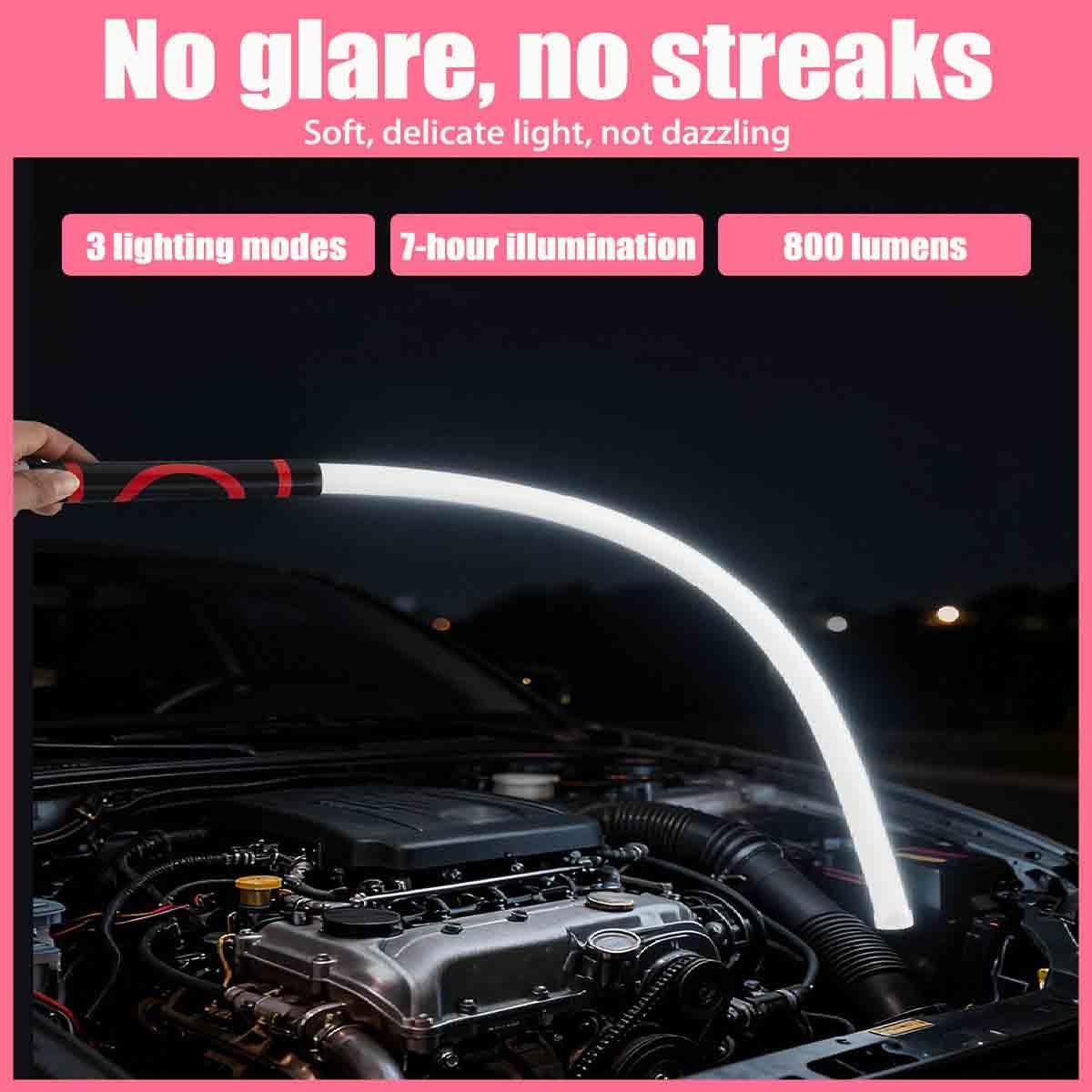 Generico Torcia A Led Flessibile E Portatile,Asta Luminosa A Led Da 27" Ricaricabile,Ad Alta Luminosità E Con 3 Modalità Di Illuminazione,Riparazioni Auto,Ispezioni,Lavori Idraulici E Spazi Ristretti