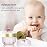 Qopoto Body Powder Puff and Container for Dusting Powder, Women Powder Puff and Powder Case for Bath and Travel (Romantic Flowers)