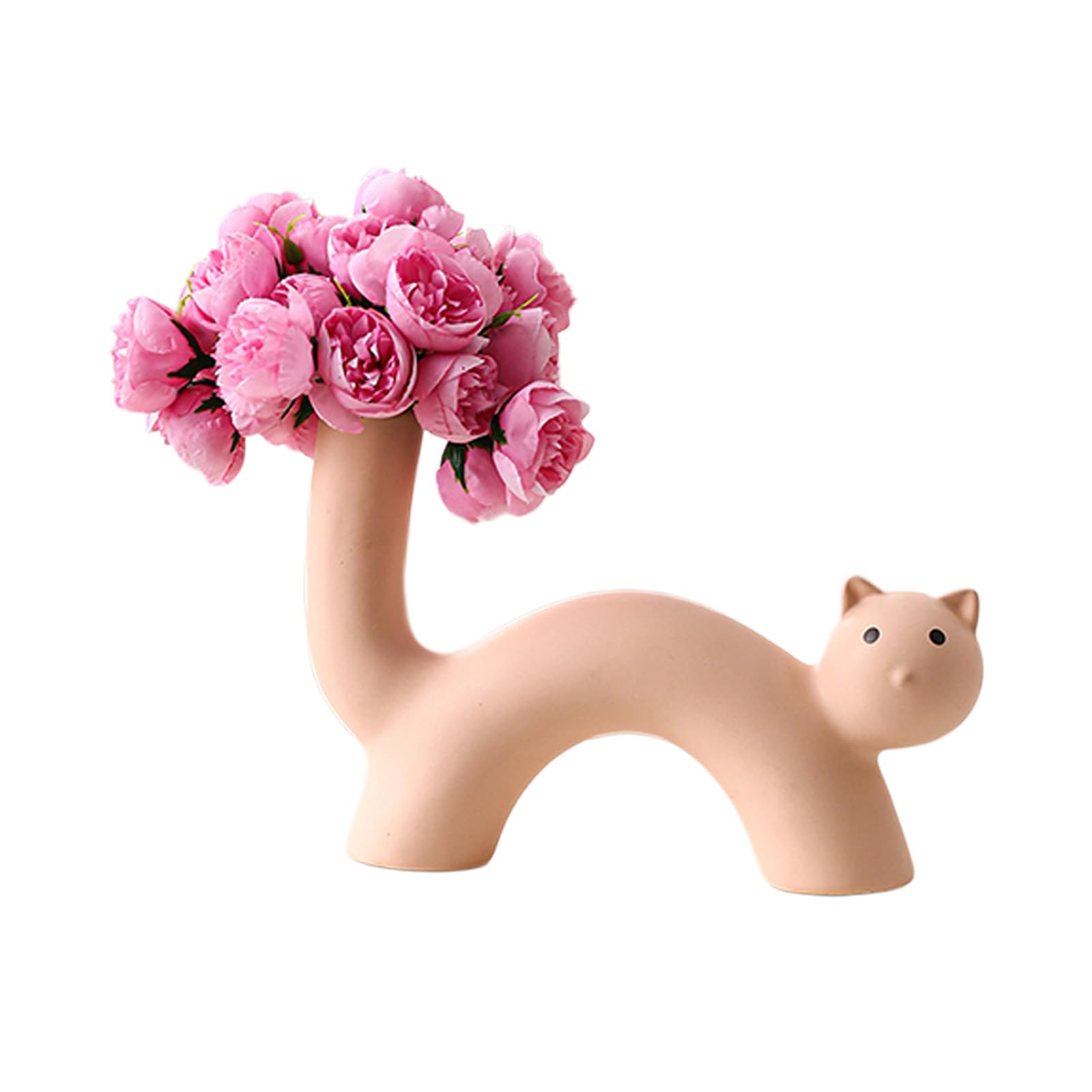 Cats Decors Decorative Flower Vases Vase Table Centerpieces Ceramic Buds Vase for Home Decors Cats Lovers Ceramic Buds Vases