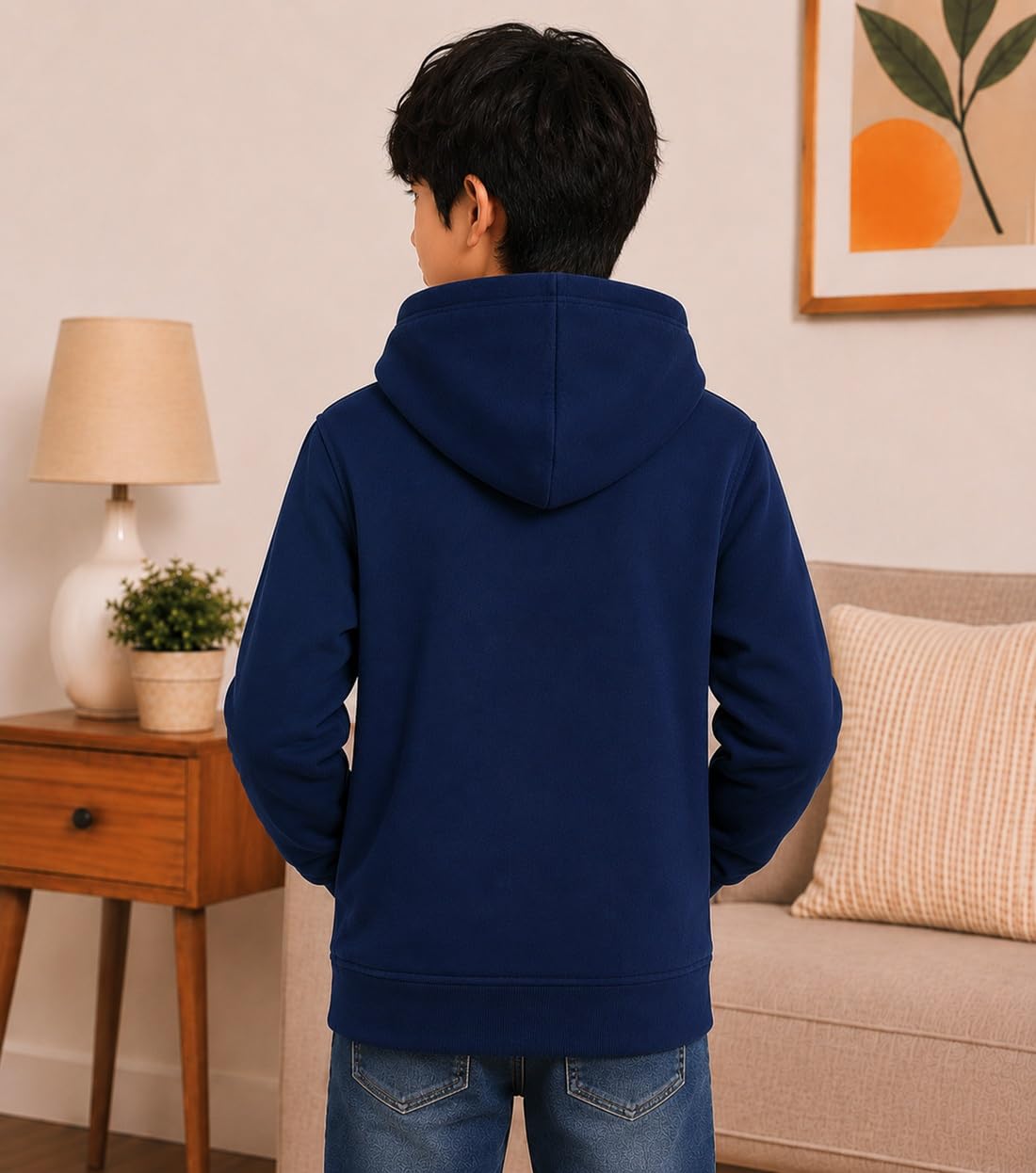 ADBUCKS Boy's Cotton Hooded Loose Fit Hoodie (ME-DHYQ-3W83_Blue_9-10 Years) 2