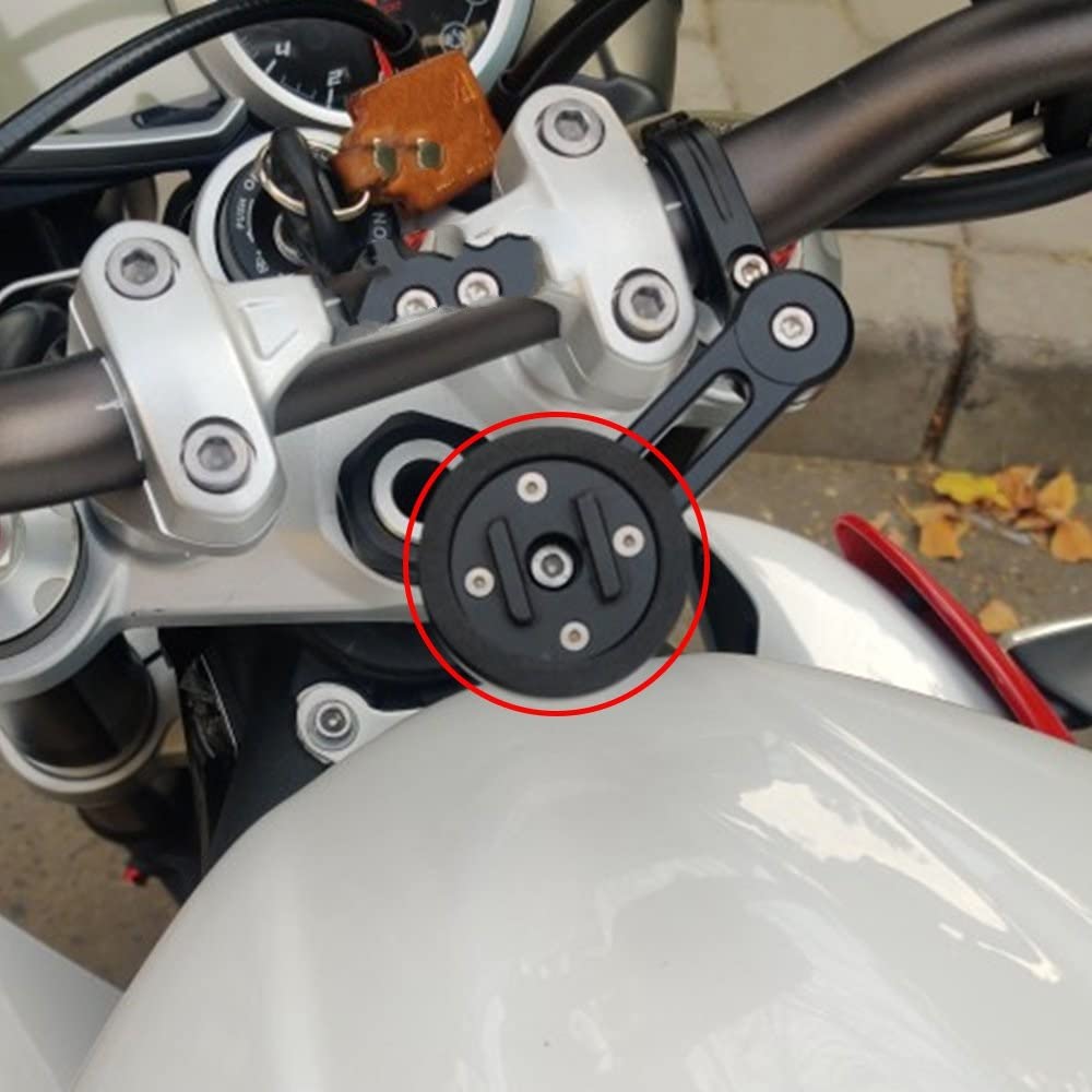 Soporte Placa Navegación GPS Soporte Teléfono con Vibración para Coche Módulo Antivibración Montaje Teléfono Móvil para Motocicleta Conexión Manillar Espejo Retrovisor Carreras