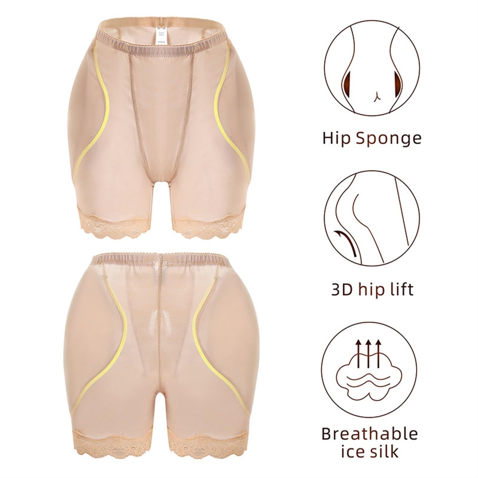MOCHAMIK Damskie wyściełane bokserki modelują Butt Enhancer majtki majtki kalesony bielizna podnosząca biodra dla kobiet