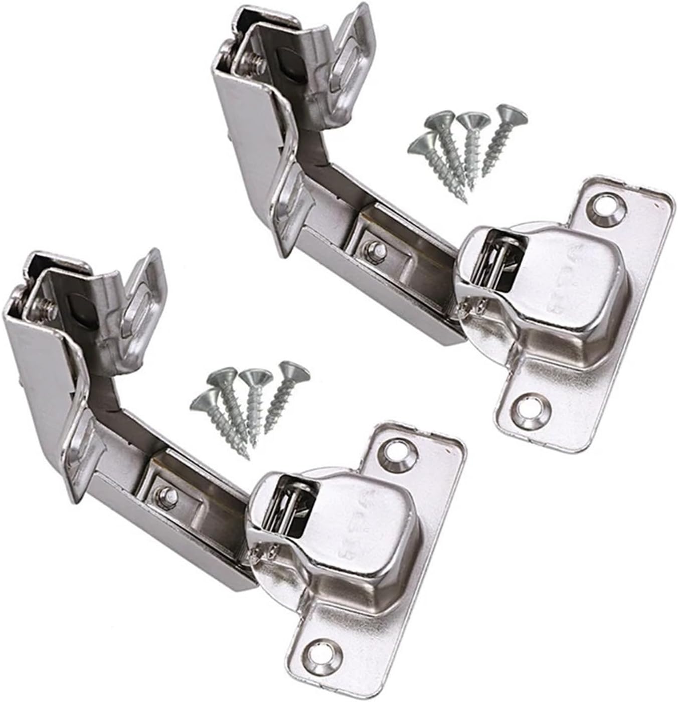 2pcs Cabinet Door Hinge 135 Degree Cupboard Door Hydraulic Hinges Soft Close with Screws Damper Buffer Furniture Hardware