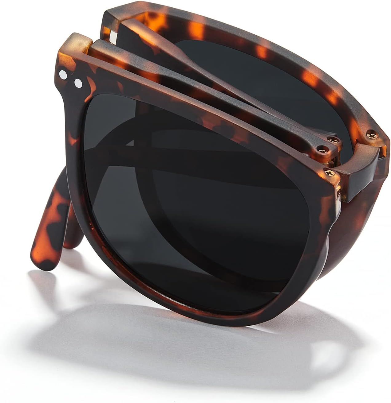 CyxusFolding Sunglasses for Women Men Easy to Carry Polarized Sunglasses UV400 Protection Anti Glare