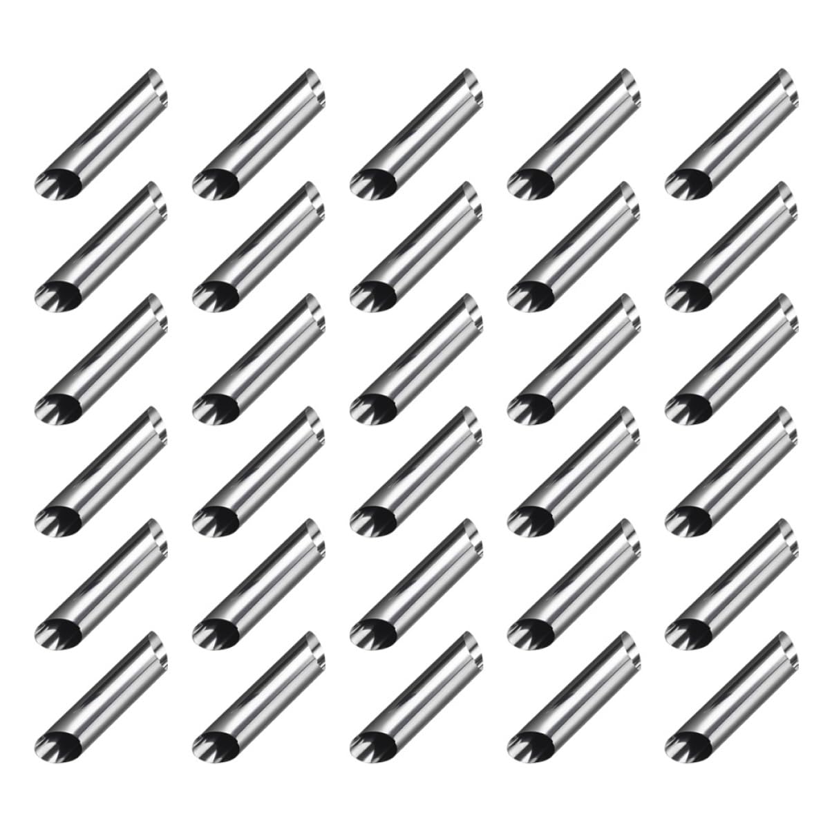 Garneck 30pcs Stainless Steel Croissant Moulds for Baking Reusable Cream Horn Tubes for Desserts and Appetizers Non-stick Pastry Molds for Kitchen Cooking