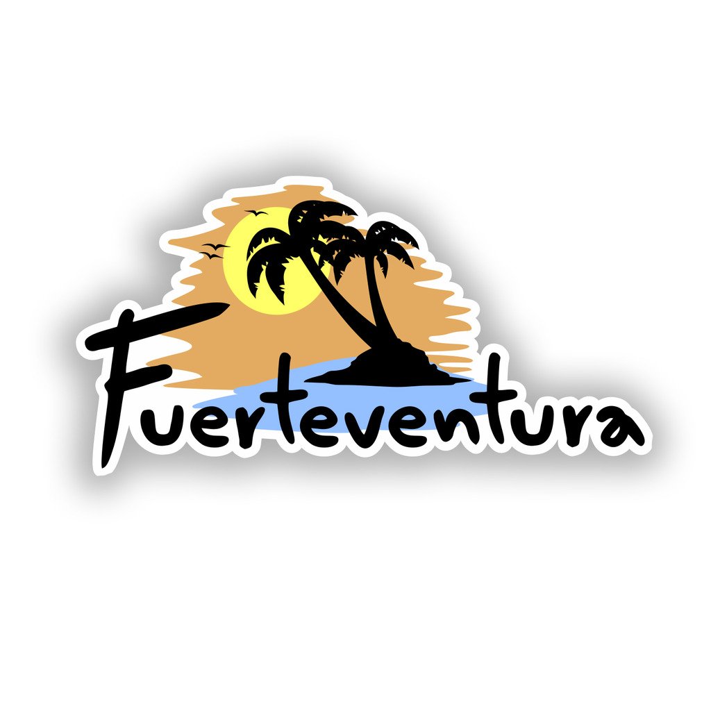 Destinationvinyl Multi 2 X 15Cm/150Mm Fuerteventura Vinyl Stickers Travel Luggage #10308