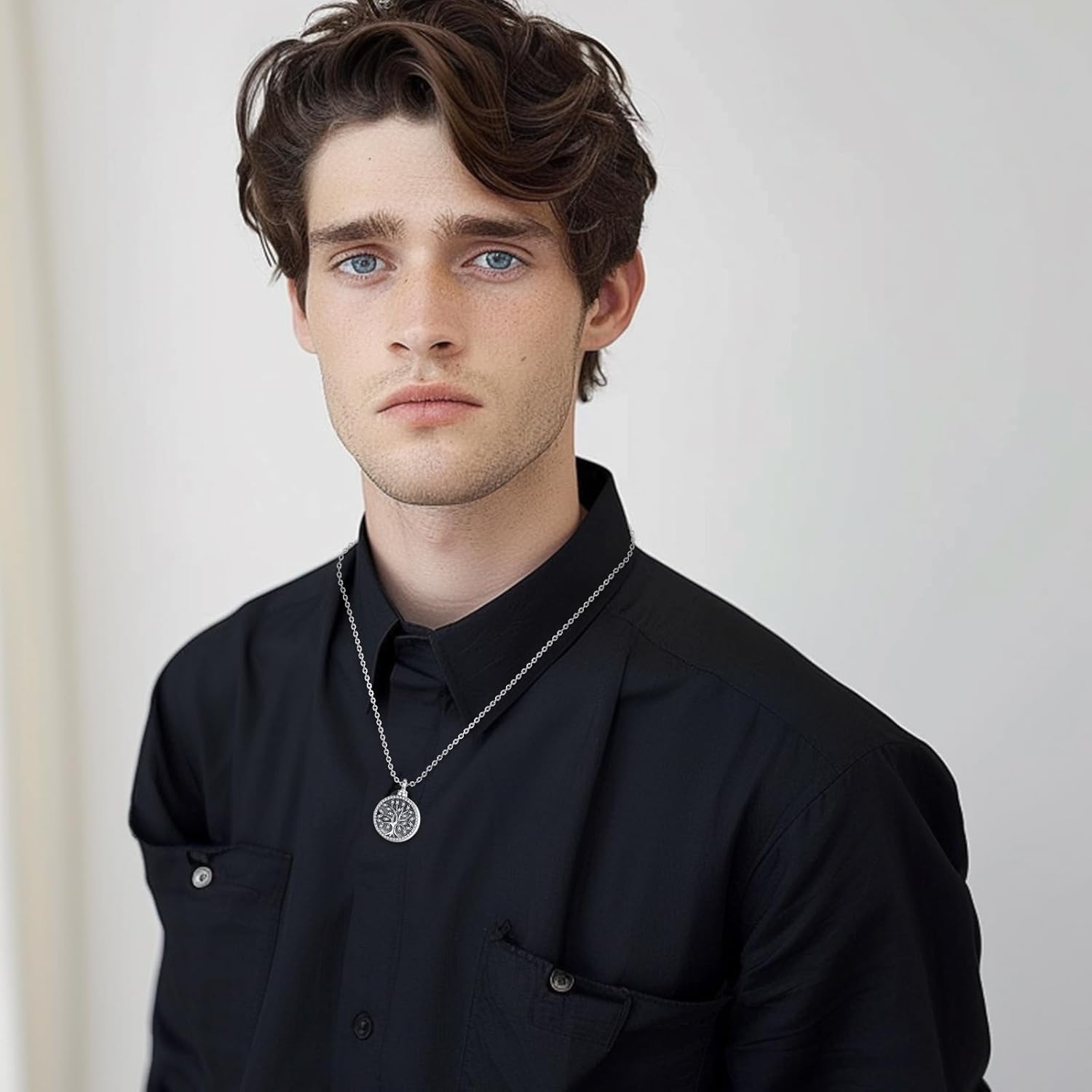 Eusense Cremation Jewelry for Ashes Urn Necklace to Put Ashes In 925 Sterling Silver Memorial Pendant Tree of Life Urn Necklaces for Ashes Necklace for Women Men - Image 3