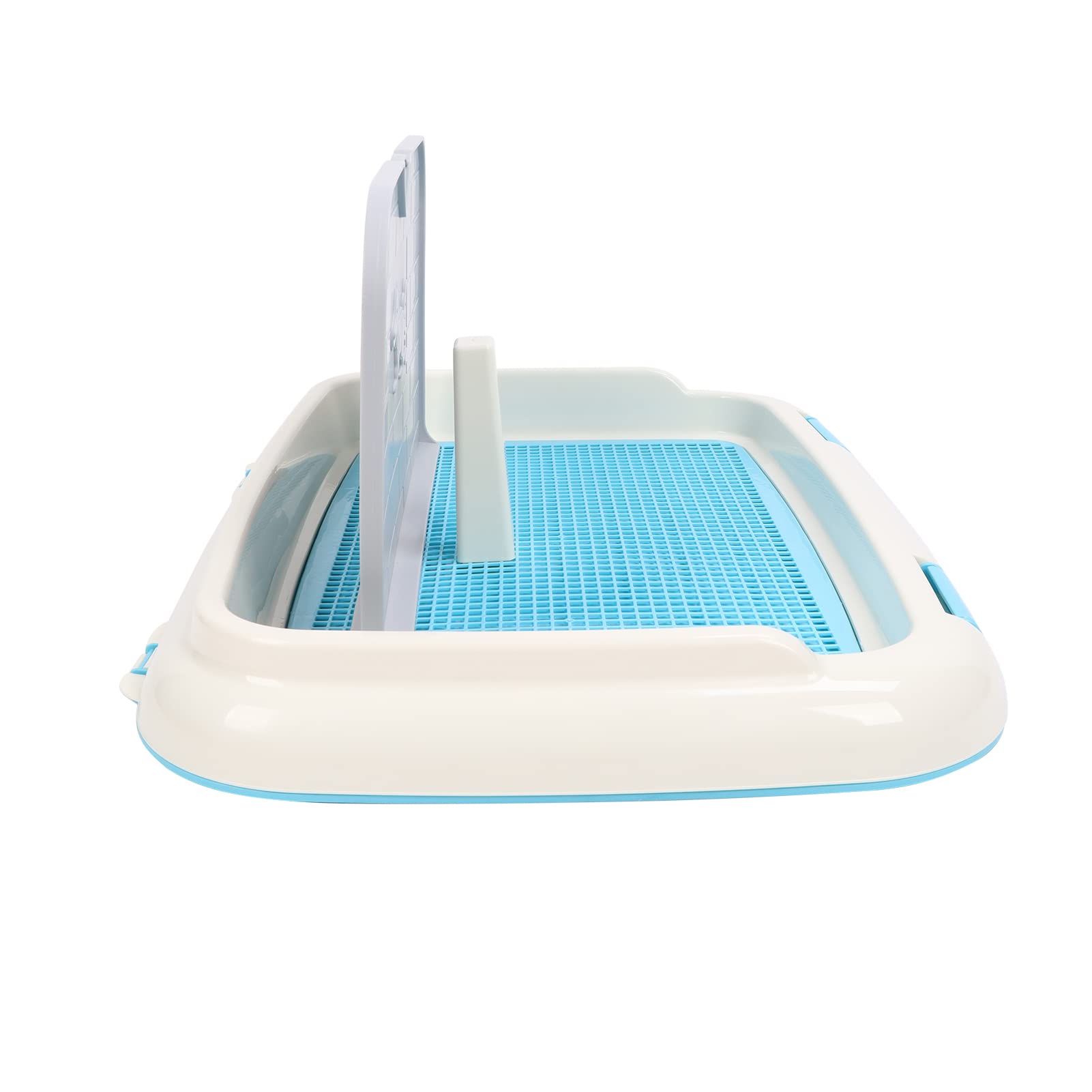 Plateau de Pot pour Chien Support de Coussin de Pipi D'intérieur pour Chiot Pot pour Animaux de Compagnie Facile à Nettoyer pour Les Chiens de Petite et Moyenne Taille avec Couvercle Mural