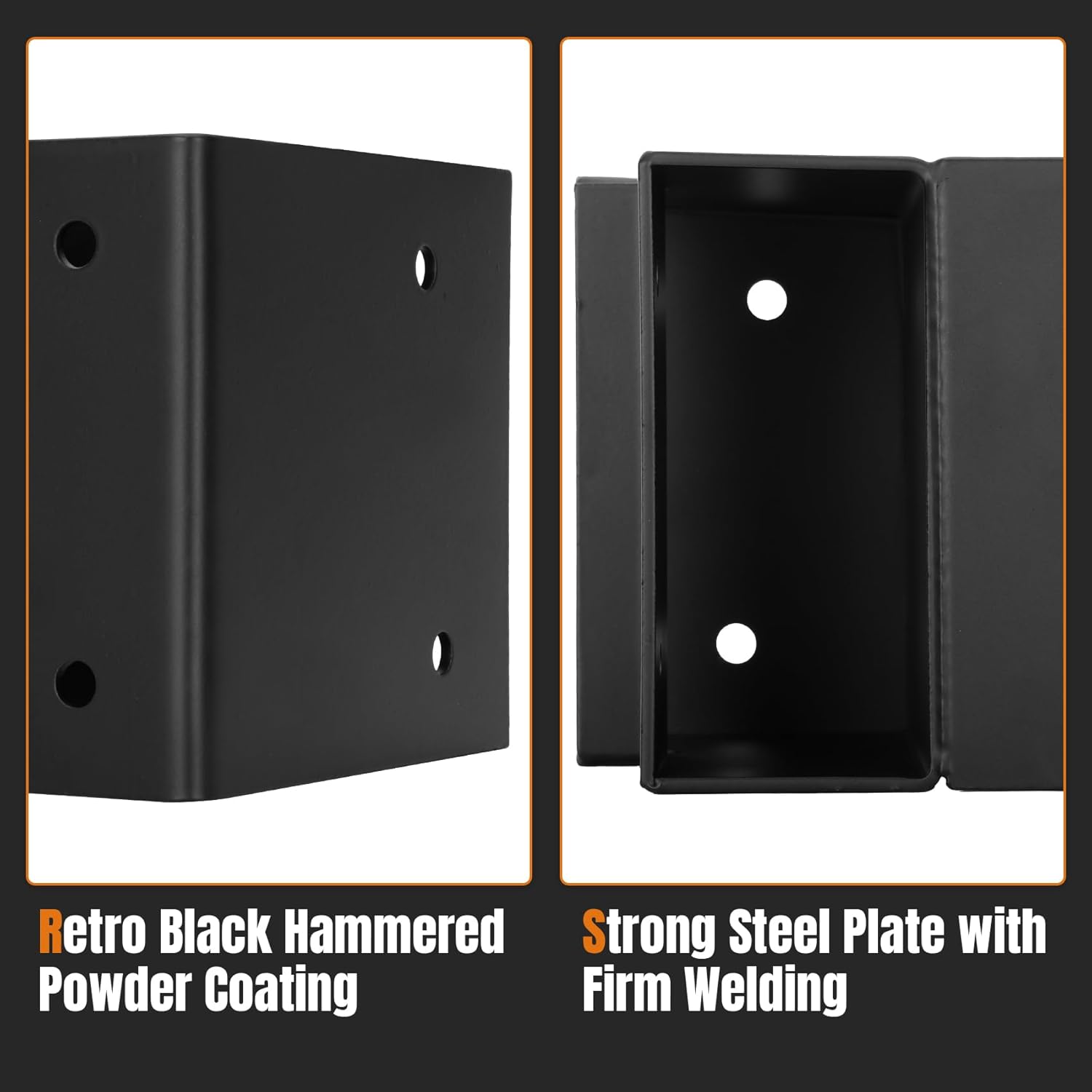 Heavy Duty Workbench Bracket Kit, 8 PCS Workbench Corner Brackets, 3-Way Right Angle Corner for DIY Work Table for 2x4 (Actual 1.5"x3.5") Wood - Black